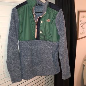 Multi color north face quarter zip